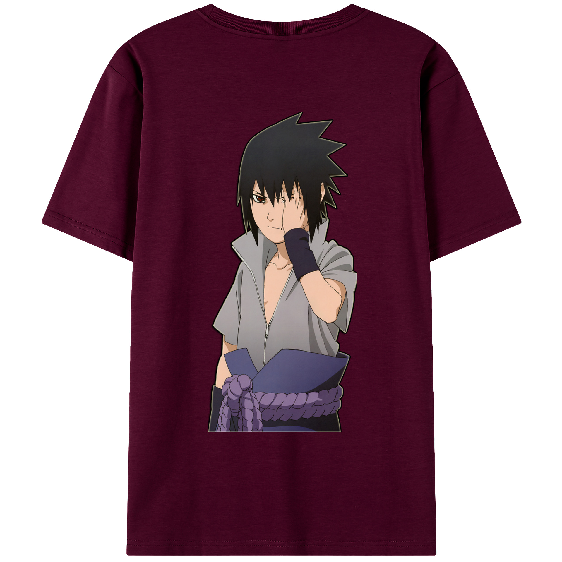 （画像用） NARUTO -ナルト- うちは サスケ Uchiha Sasuke レディース半袖Tシャツ(バックプリント)